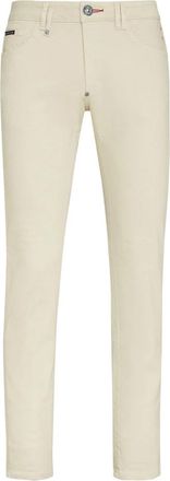 Philipp Plein Denim Super Straight Cut Istitutional - Heren - Slim Fit Jeans - Beige - W29 - Denim - Jeans