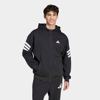 adidas Kapuzensweatjacke ADIDAS SPORTSWEAR FUTURE ICONS 3-STREIFEN, Herren, Gr. XXL, schwarz, Obermaterial: 67% Polyester, 33% Baumwolle, angesetztes B&uuml;ndche