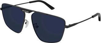 Balenciaga Bb 0246Sa Zonnebrillen - Heren - Zonnebrillen - Grijs - 61 MM - Accessoires