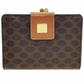 Celine Macadam Brown Pvc Leather Wallet (Bi-Fold) (Pre-Owned)