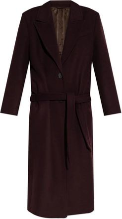 The Attico Wollen jas - Dames - Jas met riem - Rood - XS - Wol - Jassen