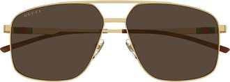 Gucci Sunglasses Gg1676 S 002 Gold/Brown Men
