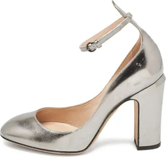 Valentino Garavani Pumps in pelle metallizzate 95mm - Argento