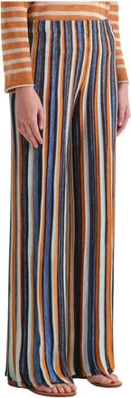 Maliparmi Wijde uitlopende broek - Dames - Wijde Broeken - Veelkleurig - L - Broeken
