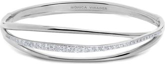 Monica Vinader diamond wrap bangle bracelet - Silver