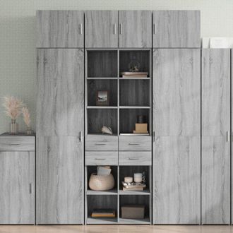 vidaXL Vidaxl - Aparador Alto Madera De Ingenier&iacute;a Gris Sonoma 70x42,5x185 Cm