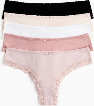 H&M 5er-Pack Brazil Slips - Pink