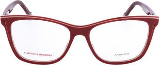 Carolina Herrera Ladies Beige Rectangular Eyeglass Frames HER 0172