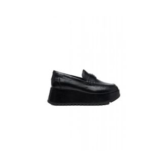 Michael Kors Schoenen, Dames, Zwart, 39 EU, Leer, Indy Leren Platform Loafer