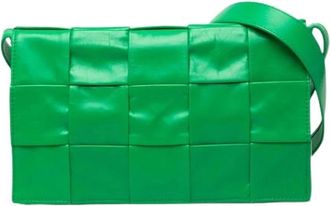 Bottega Veneta Pre-owned Cassette Schoudertas - Dames - Vintage Schoudertas - Groen - ONE Size - Leer - Vintage