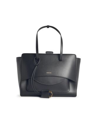 Hidesins Flap Black Leather Bag