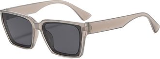 Generic Square Small Frame Men Sunglasses Outdoor Commuter Women Driver Sun Glasses(Grey)