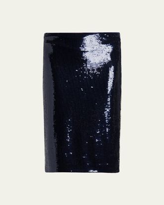Tom Ford Two-Tone Sequined Pencil Skirt