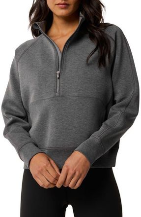 Greyson Kristina M&eacute;lange Half Zip Sweatshirt in Smoke Heather at Nordstrom, Size X-Large