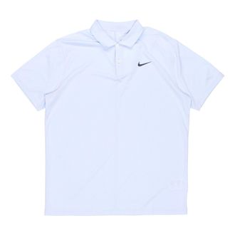 Nike Dri-fit Victory Logo Quick Dry Breathable Sports Short Sleeve Polo Shirt Light Blue BV0355-407