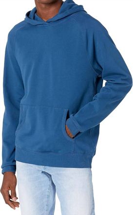 Paige Royce Long Sleeve Hooded Pullover Sweatshirt In Deep Mediterranean