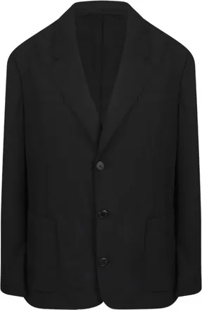 Prada Single-breasted Wool Blend Jacket - male - Prada - Blazers - Black - XL - Jackets