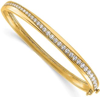Diamond2Deal 14K Gold 1.6 Ct Lab Grown Diamond Bangle Bracelet