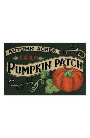 R16 Home Autumn Acres Embroidered Doormat in Green/multi at Nordstrom Rack