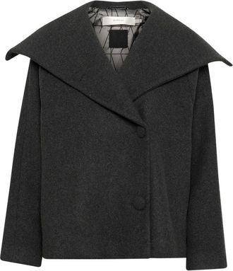 Inwear Perry IW Short Coat R - Dames - Mantel - Grijs - S - Wol - Jassen