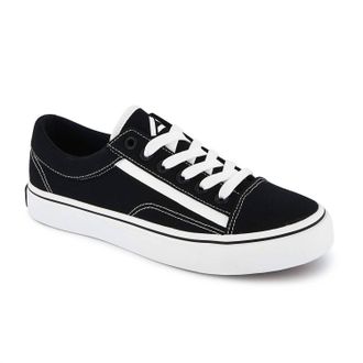 Andrea Womens Urban Canvas Sneakers In Black