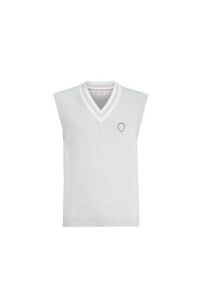 Brunello Cucinelli Cotton knit vest in Fog at Nordstrom, Size Xxx-Large Eu