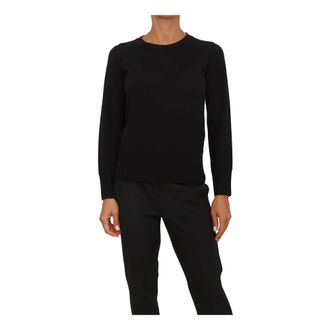 Anna Molinari Maglia - Dames - Ronde hals truien - Zwart - M - Wol - Truien & Vesten