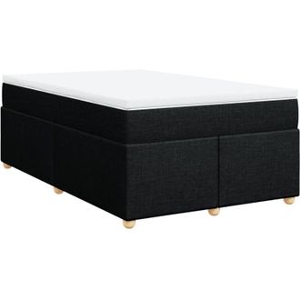 vidaXL Cama Box Spring Con Colch&oacute;n Tela Negro 120x200 Cm Vidaxl