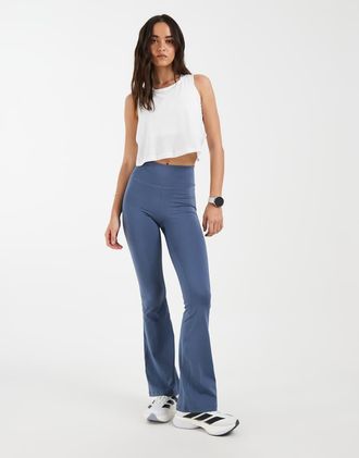 adidas All Me Essentials - Leggings a zampa grigio inchiostro preloved-Blu