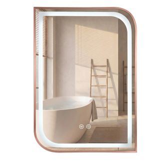 Rea Espejo Rea Zone 70x50 Led Brush Rose Gold