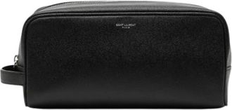 Saint Laurent Pre-owned Clutches, female, Black, Size: ONE SIZE Pre-owned Leather Clutch Bag