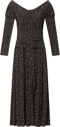 Isabel Marant x GIOVANA Abito a pois con spalle scoperte - Nero