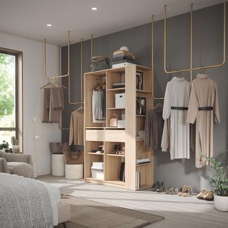 Vicco Armario De Ropa Elmo, Sonoma, 50 X 200 Cm Lote De 2, Vicco