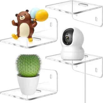 OEM Estanter&iacute;a Flotante De 4 Piezas, Estante De Pared Peque&ntilde;o, Estantes Flotantes, Adecuado Para Figuras De Mu&ntilde;ecas, Plantas Y Fotos, Transparente