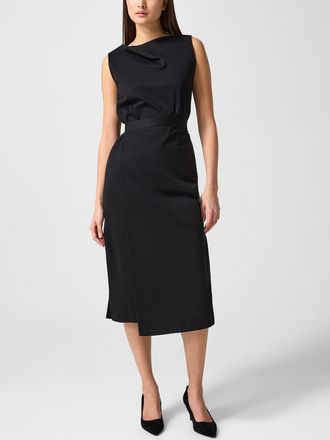 BOSS Womens Asymmetrical collar pure cotton dress