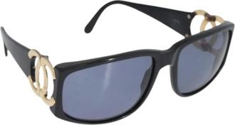 Chanel Pre-owned Accessories, female, Black, Size: ONE SIZE Pre-owned Vintage Sunglasses