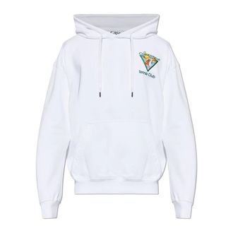 Casablanca Tennis Club Icon Hooded Sweatshirt - Heren - Hoodies - Wit - M - Katoen - Hoodies & sweatvesten