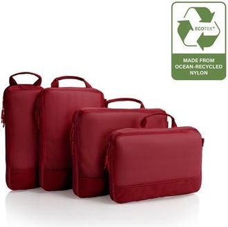 Heys EcoTex Compression Packing Cube 4 Piece Set in Red Maple at Nordstrom