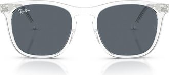 Ray-Ban 53mm Square Sunglasses in Transparent /Blue at Nordstrom