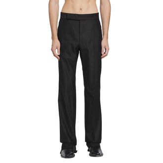 Tom Ford Broken Twill Satin Stripe Trousers