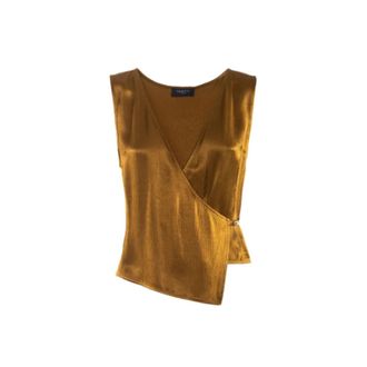 Nenette Raffinato Top - Dames - Tops zonder mouwen - Bruin - XL - Tops