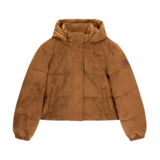 Guess Piumino corto in camoscio sintetico - - Jackets - Donna - Marrone - XS