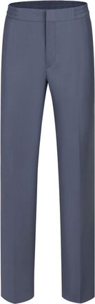 Shanghai Tang rear elasticated-waistband tailored trousers - men - Wool - 48 - Blue