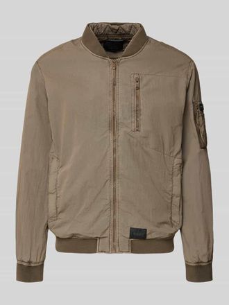 Khujo Blouson mit Label-Patches Modell IBE in Beige, Gr&ouml;&szlig;e XXL