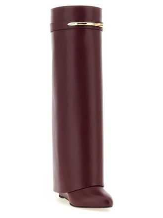 Givenchy Womens Bordeaux Calfskin Over The Knee Shoe