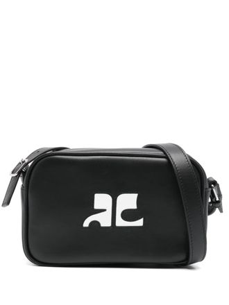 Courrèges Reedition shoulder bag - women - Polyamide/Polyurethane/Elastane/Calf Leather/Cotton - One Size - Black