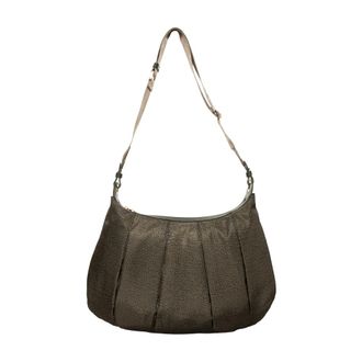 Borbonese Borsa a Spalla Croissant - - Bags - Donna - Verde - ONE SIZE