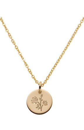 Made by Mary November Birth Flower Necklace in Gold Filled at Nordstrom, Size Medium
