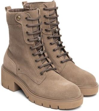 Nero Giardini Block Heel Combat Boot in Taupe at Nordstrom, Size 36
