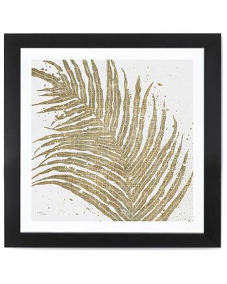 iCanvas Icanvas Icanvas Gold Leaves I By Wellington Studio Black Framed Fine Art Paper Print